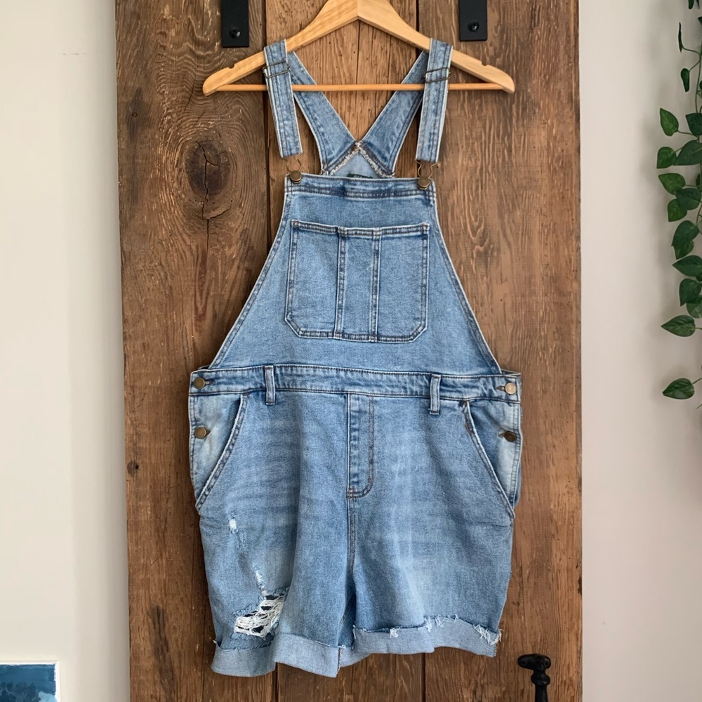 Wild Fable distressed shorts overalls
